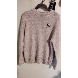 Women's PINK Victoria's Secret Gray Crew Neck Sweater M